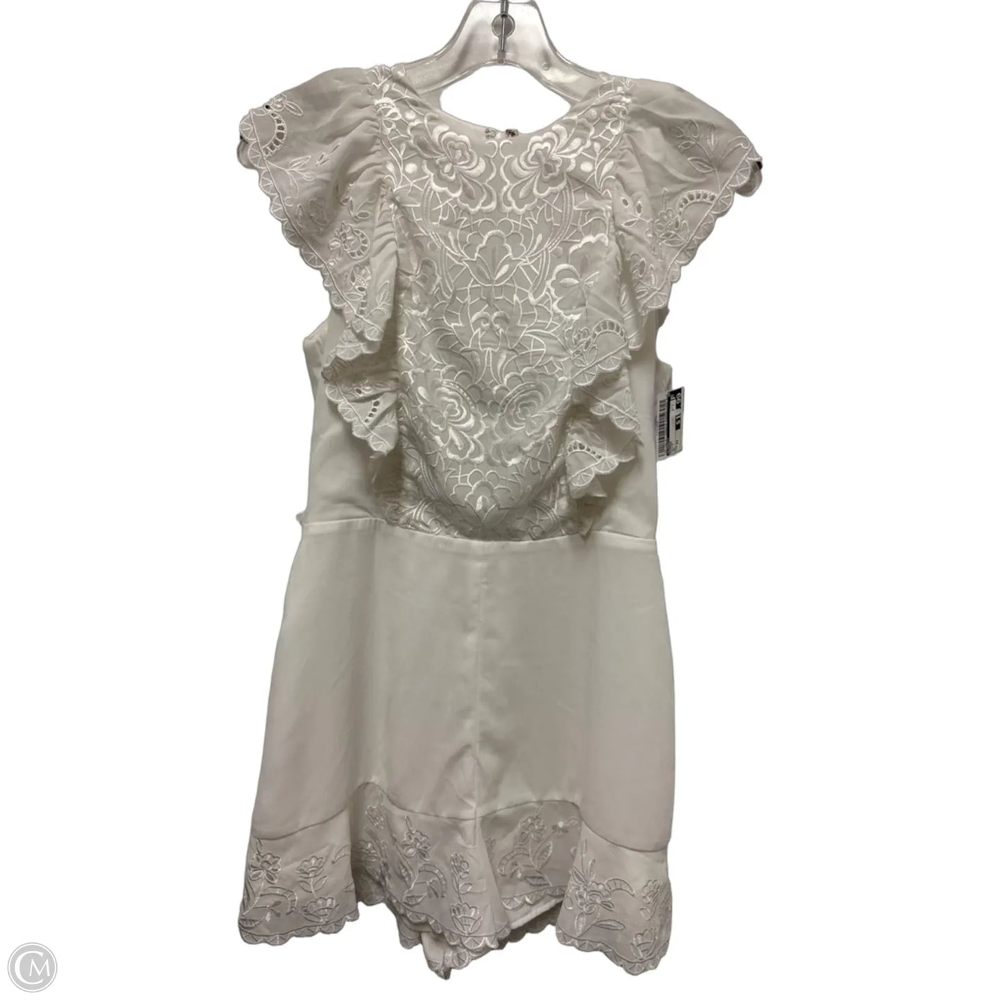 Romper By Express In White, Size: Xs
