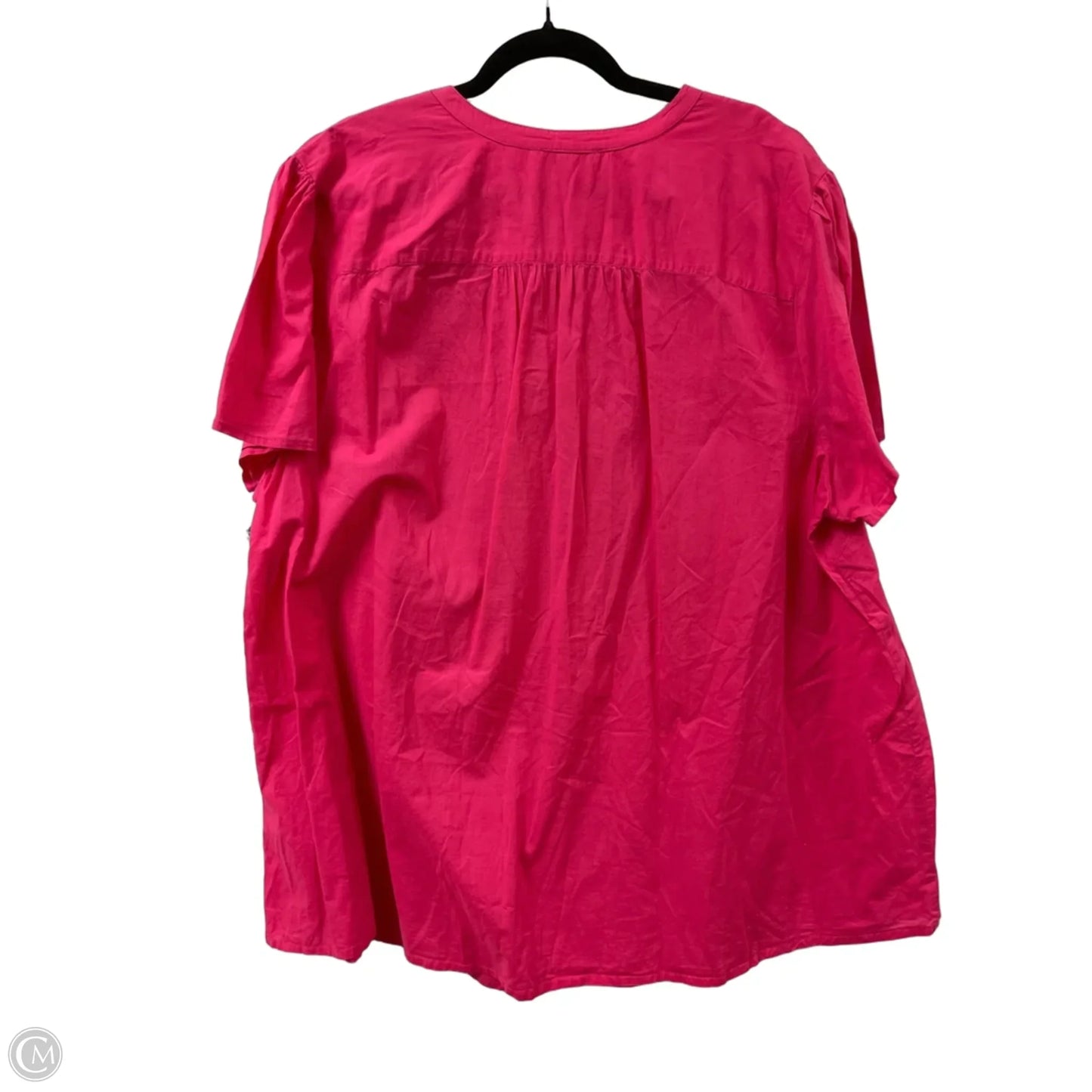 Top Short Sleeve By Woman Within In Pink, Size: 4x