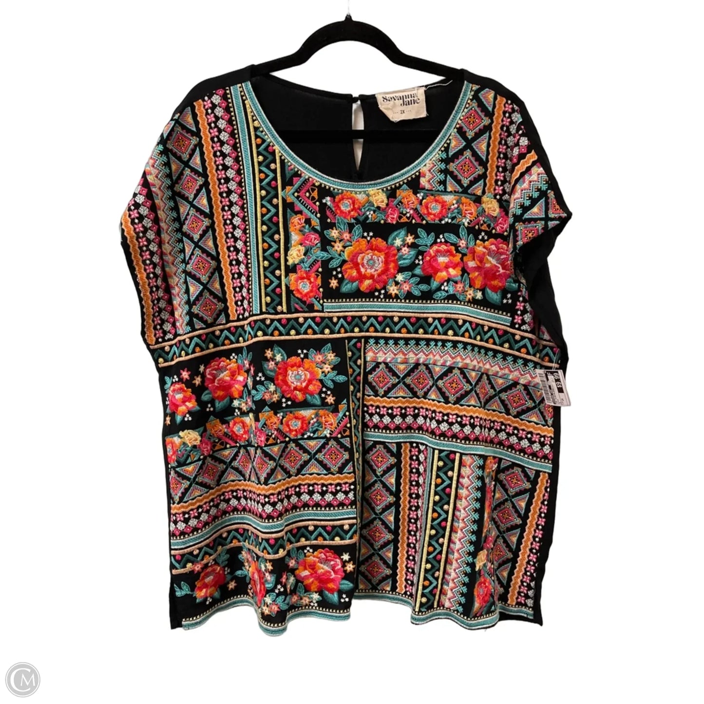 Top Sleeveless By Savanna Jane In Black, Size: 2x