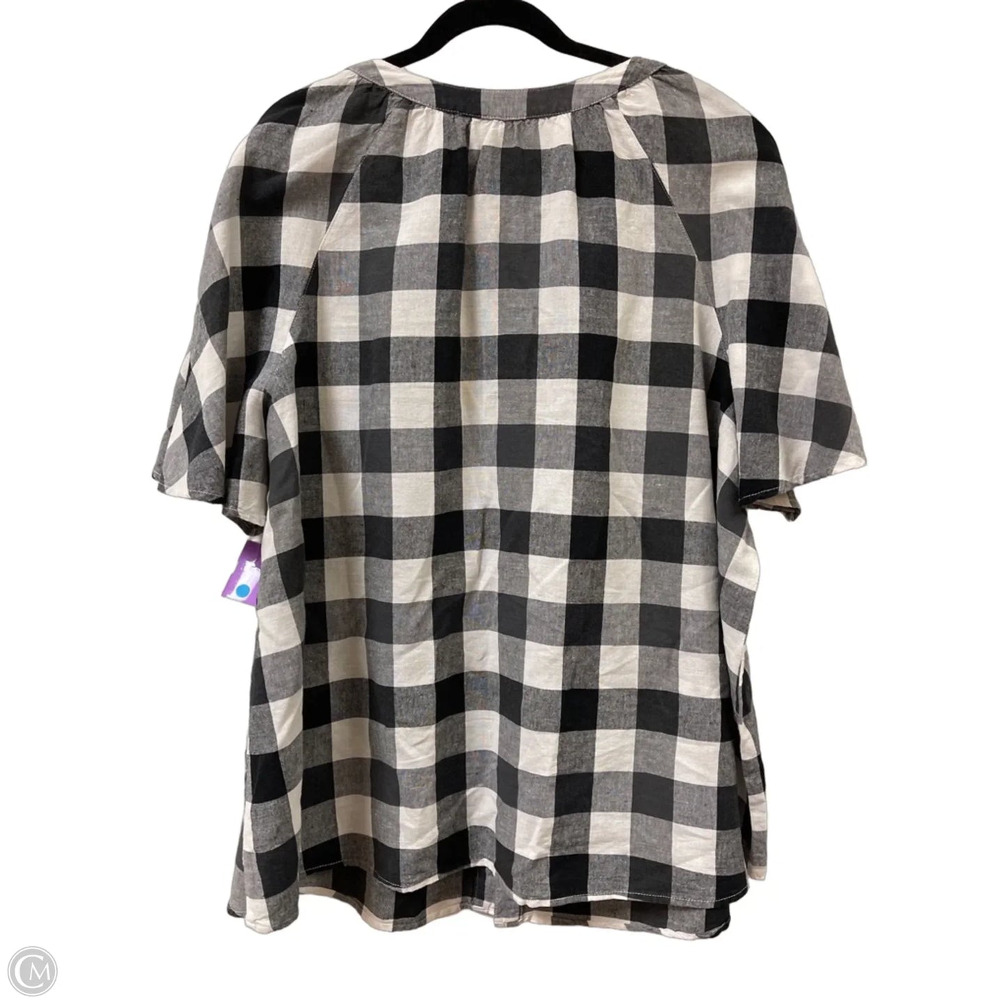 Top Short Sleeve By Woman Within In Black, Size: 4x