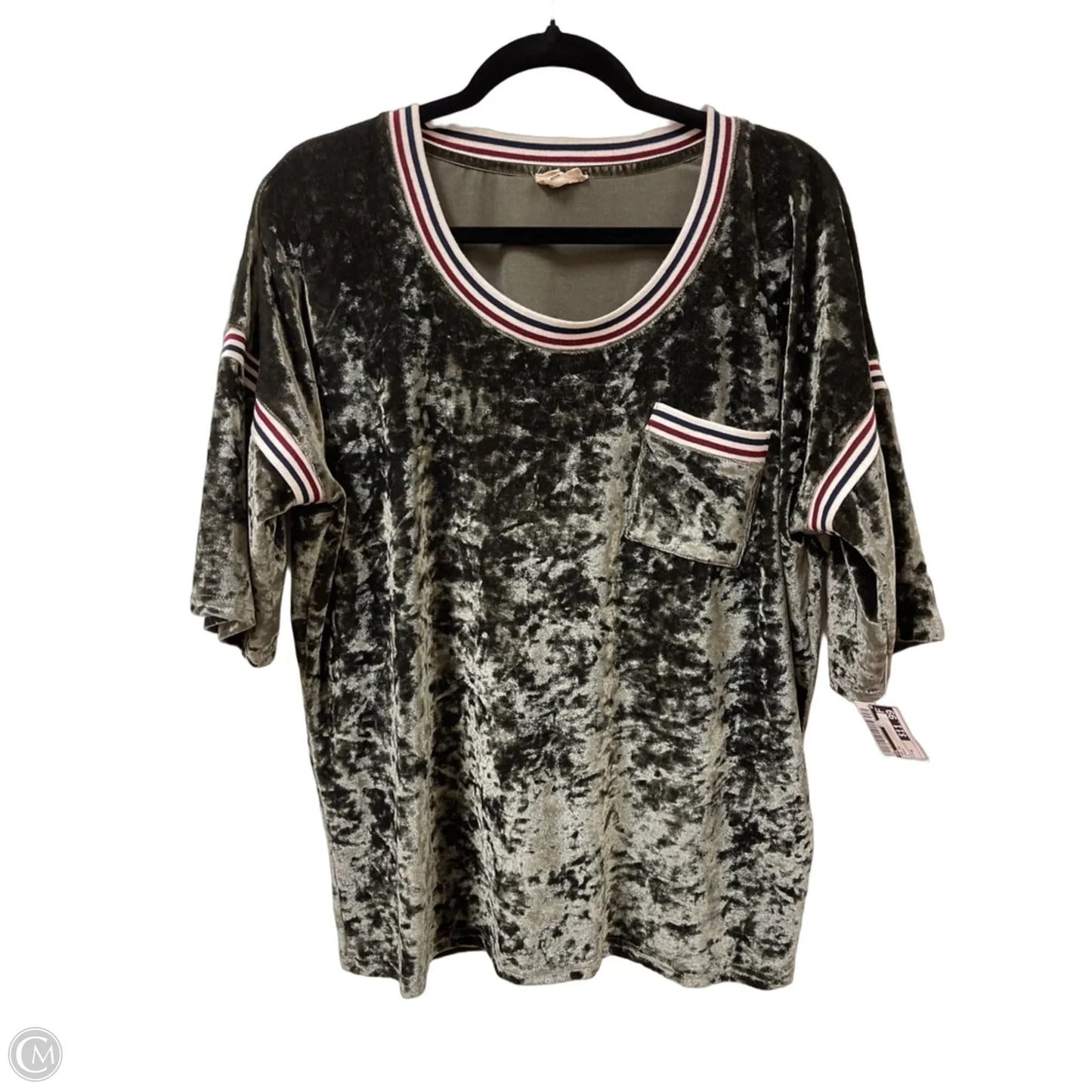 Top Short Sleeve By Pol In Green, Size: M
