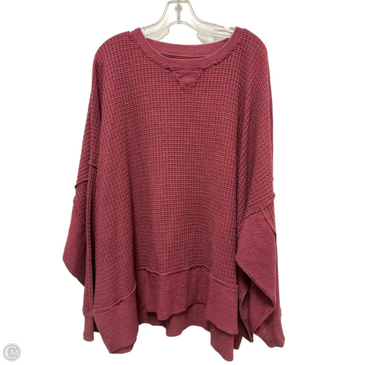 Top Long Sleeve By American Eagle In Red, Size: Xl