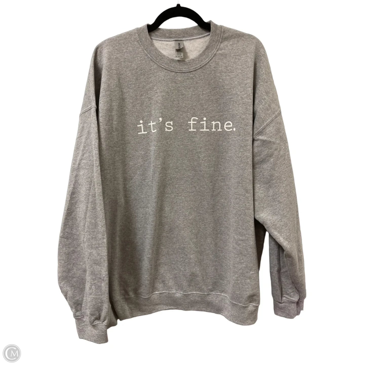 Sweater By Gildan In Grey, Size: 2x