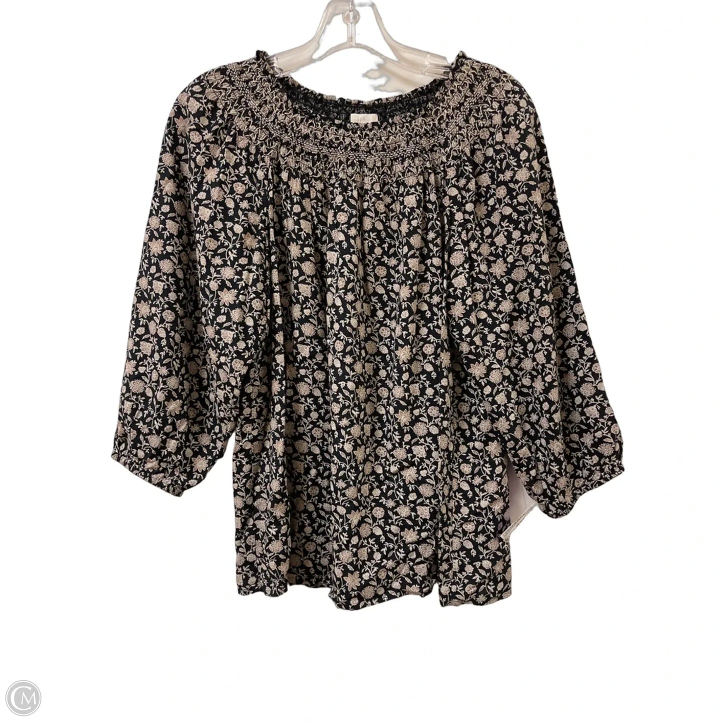 Top Long Sleeve By J. Jill In Black, Size: S