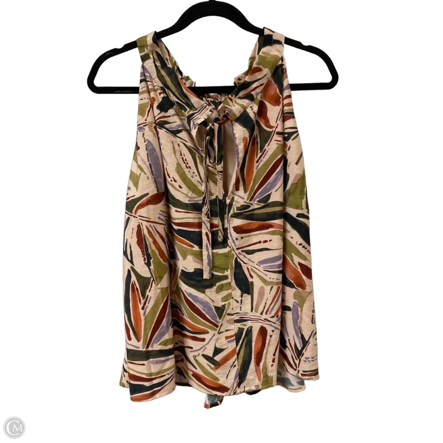 Top Sleeveless By Nine Britton In Cream, Size: L