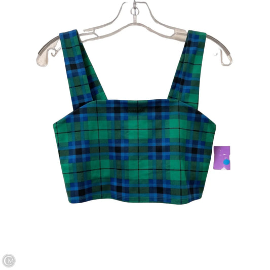 Athletic Bra By Champion In Blue & Green, Size: M