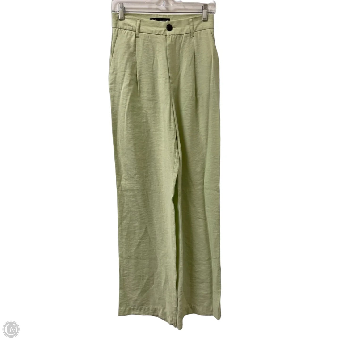 Pants Wide Leg By Zara In Green, Size: 0