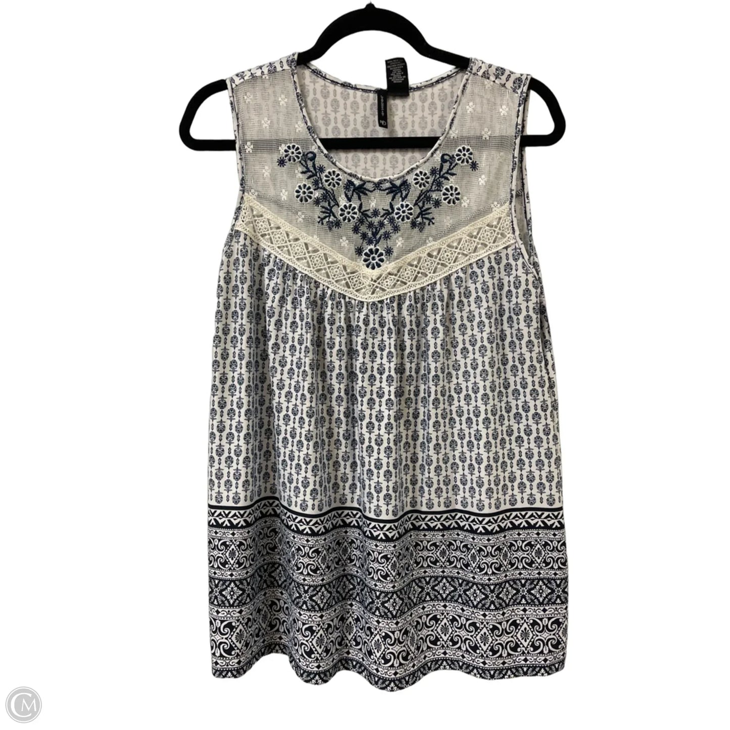 Top Sleeveless By New Directions In Blue, Size: L