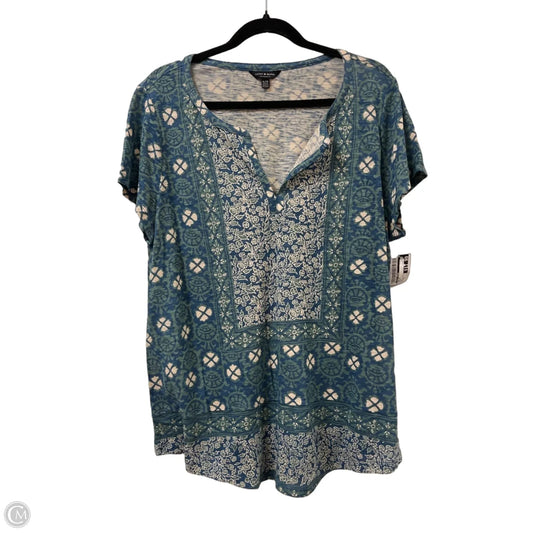 Top Short Sleeve By Lucky Brand In Green, Size: Xl