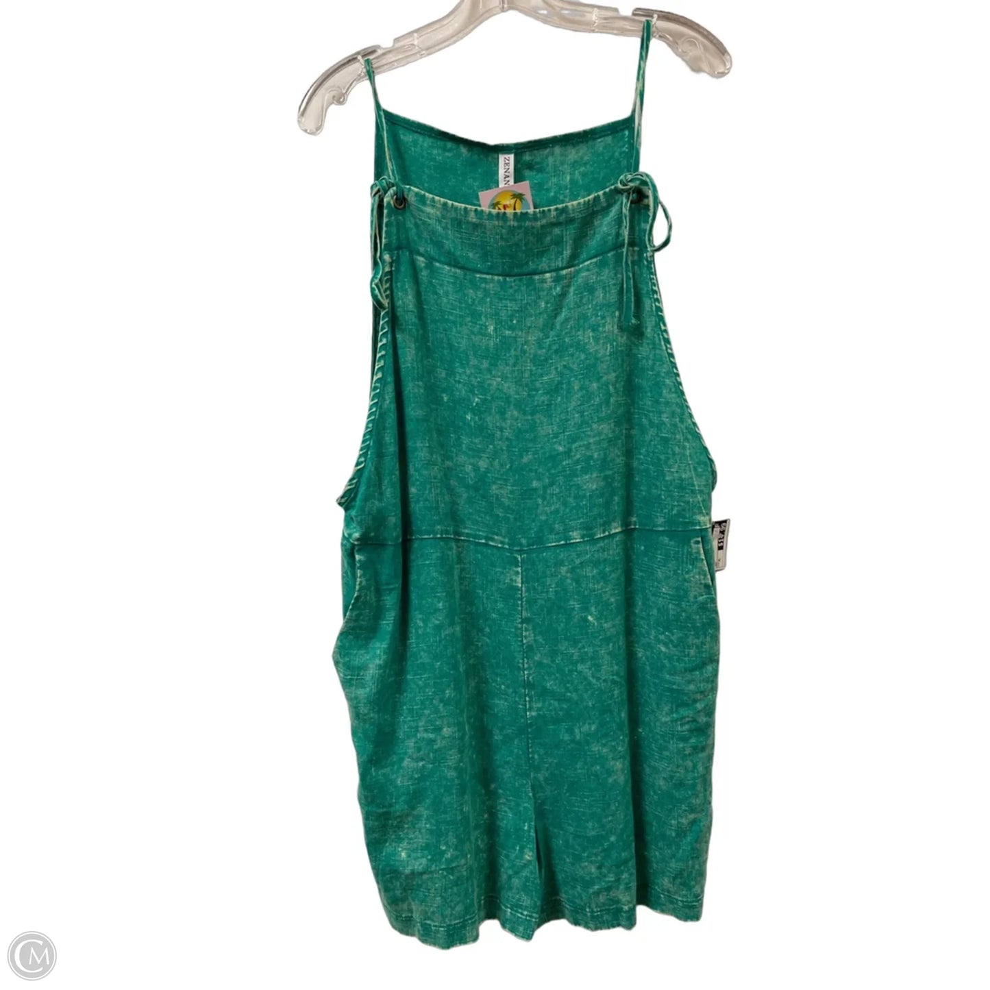 Romper By Zenana In Green, Size: Xl