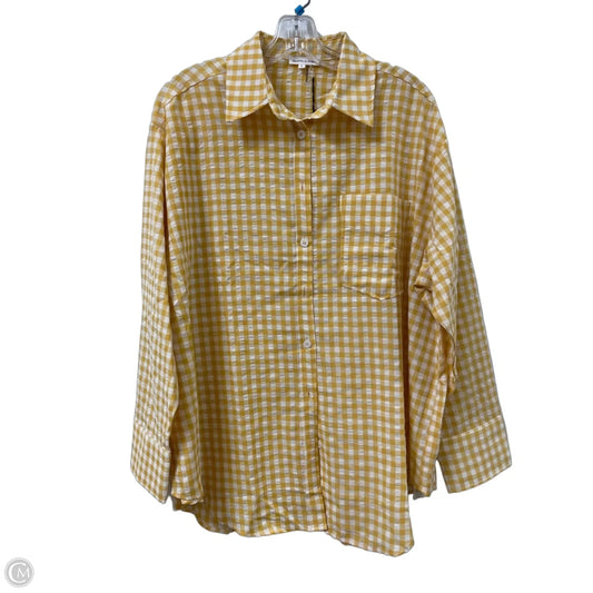 Blouse Long Sleeve By Mimosa In Yellow, Size: S