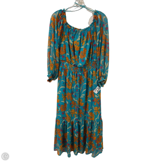 Dress Casual Midi By Sofia By Sofia Vergara In Aqua, Size: L