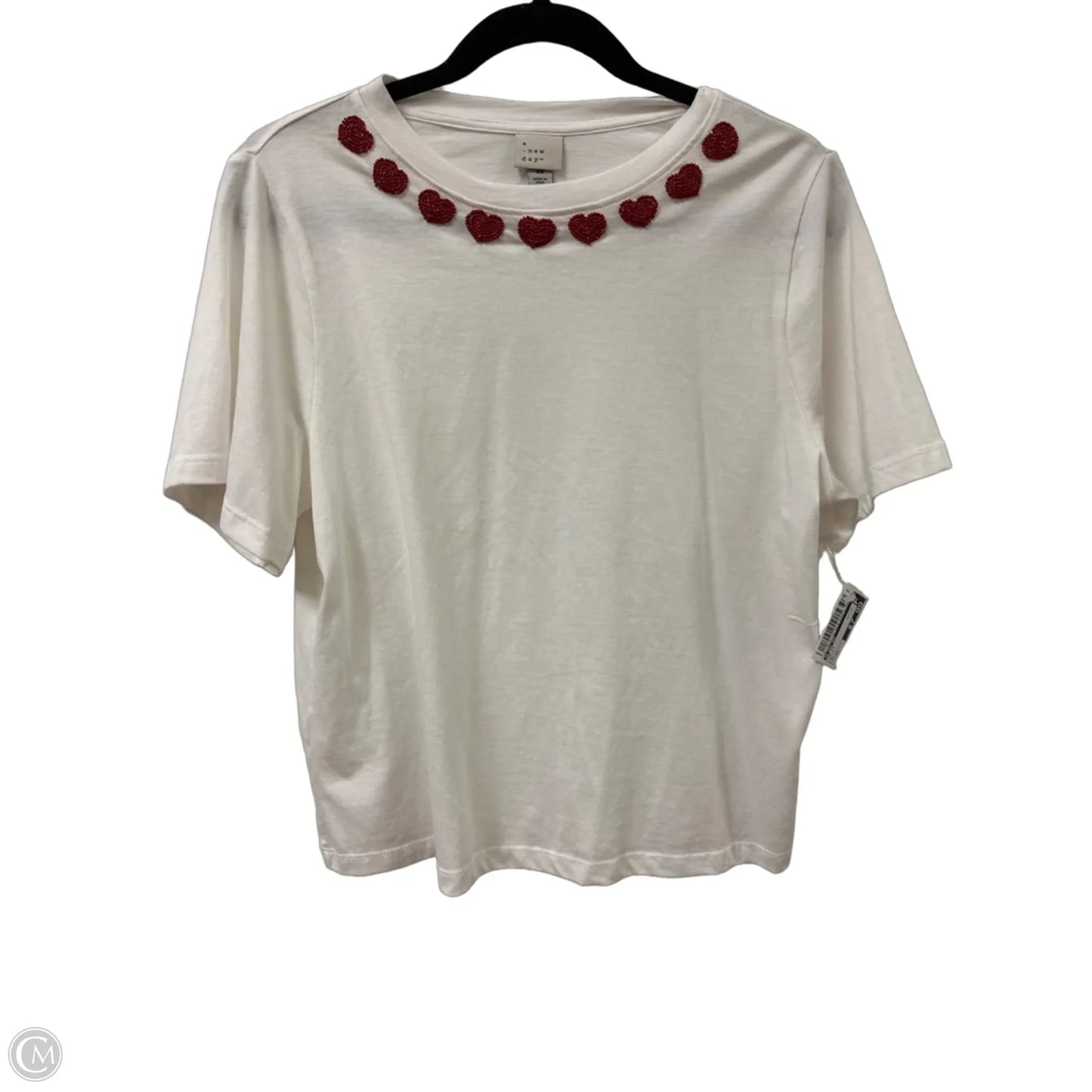 Top Short Sleeve By A New Day In White, Size: Xs