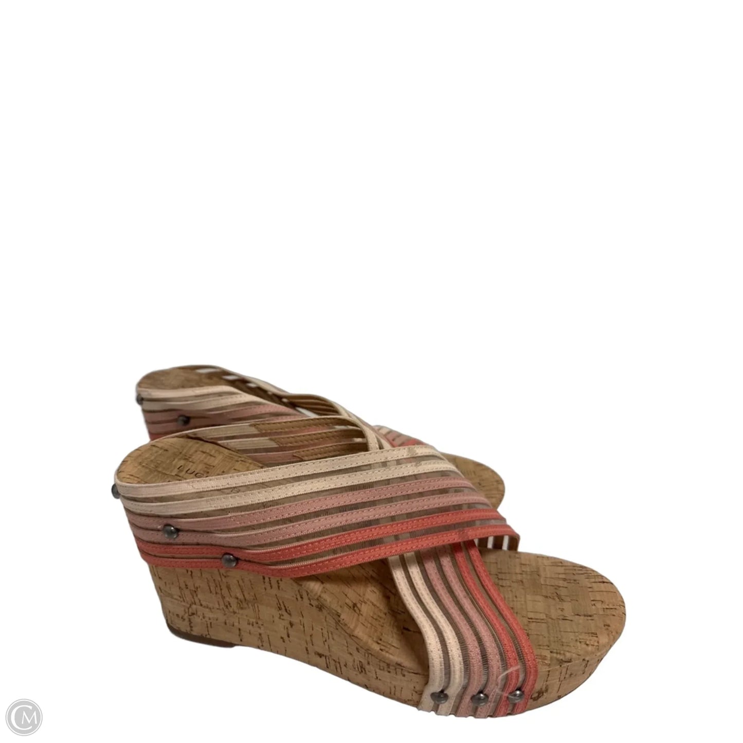 Sandals Heels Wedge By Lucky Brand In Tan, Size: 10