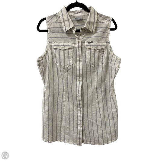 Top Sleeveless By Columbia In White, Size: L