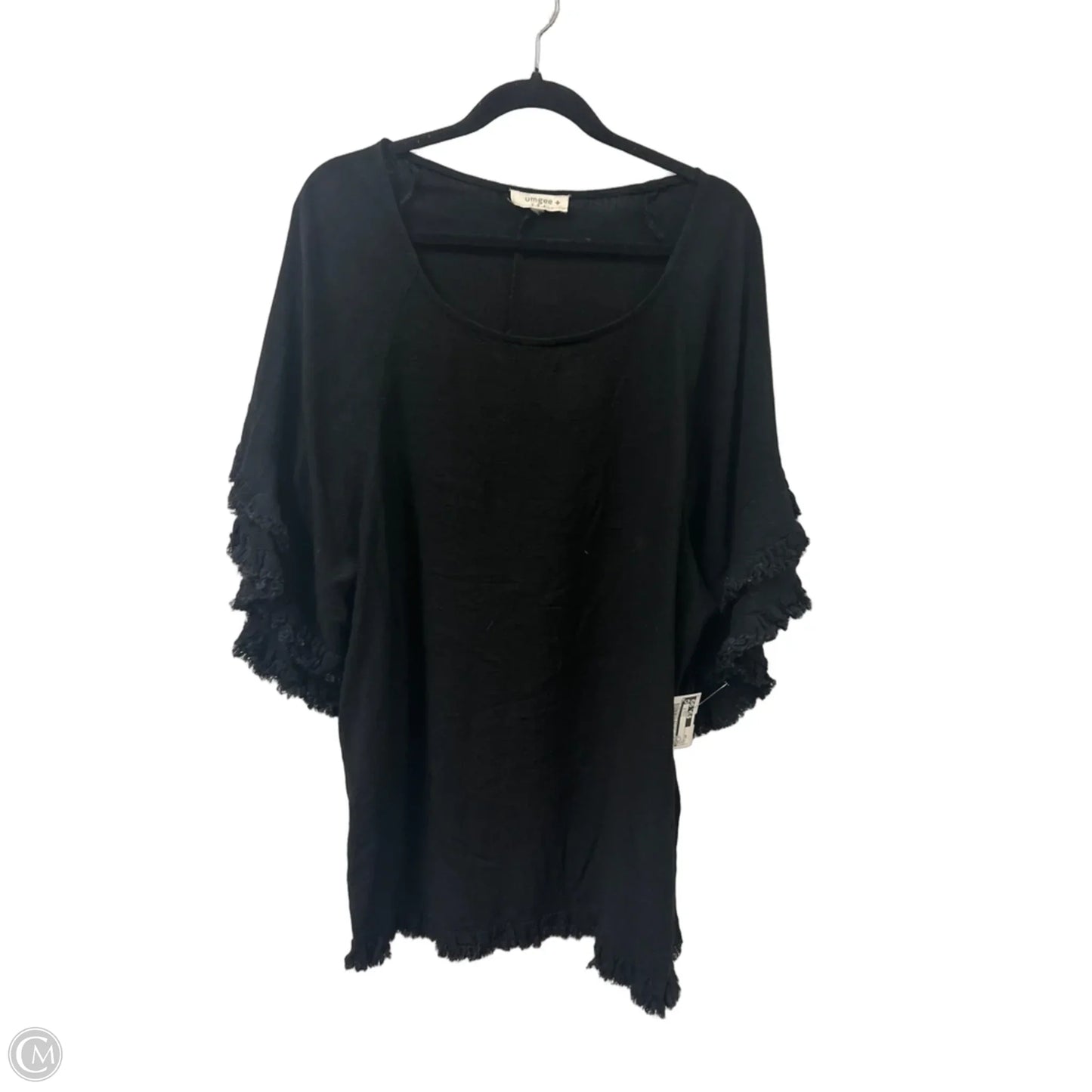Top Short Sleeve By Umgee In Black, Size: 1x