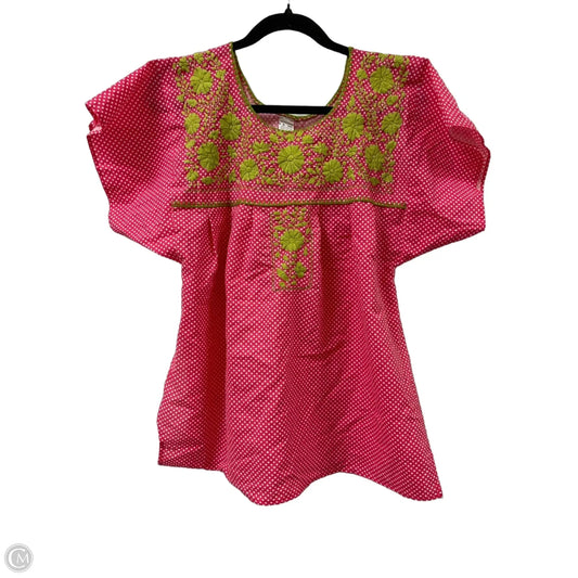 Top Short Sleeve By Clothes Mentor In Pink, Size: L