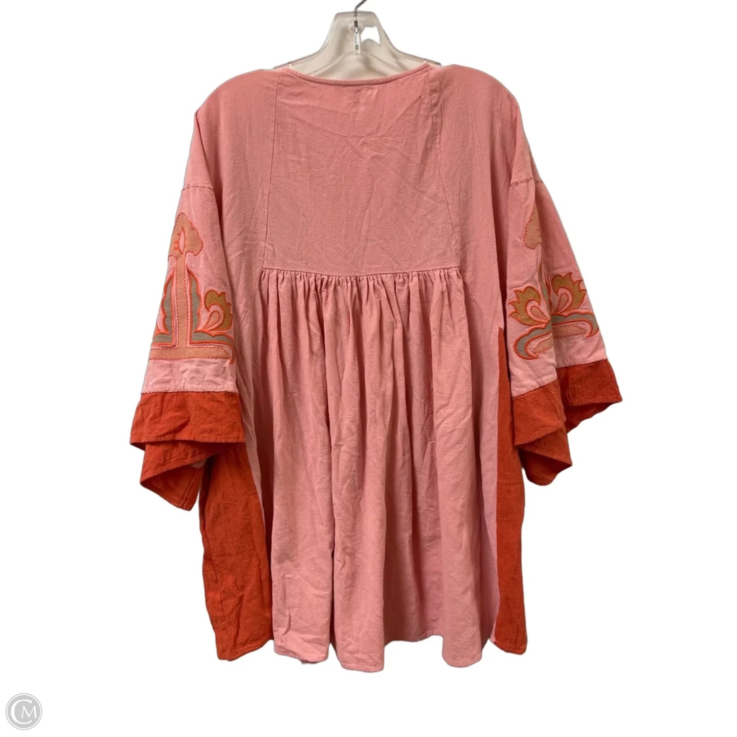Tunic Short Sleeve By Easel In Pink, Size: L