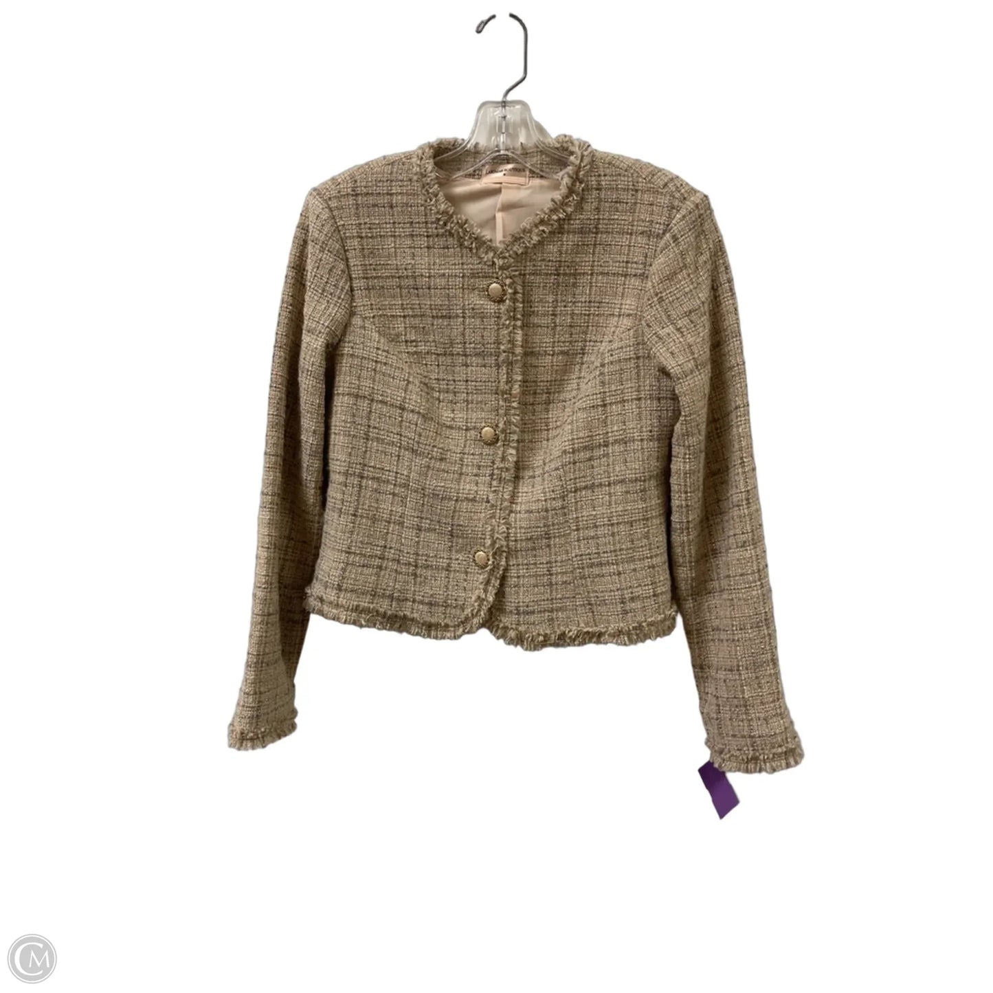 Blazer By Clothes Mentor In Tan, Size: M