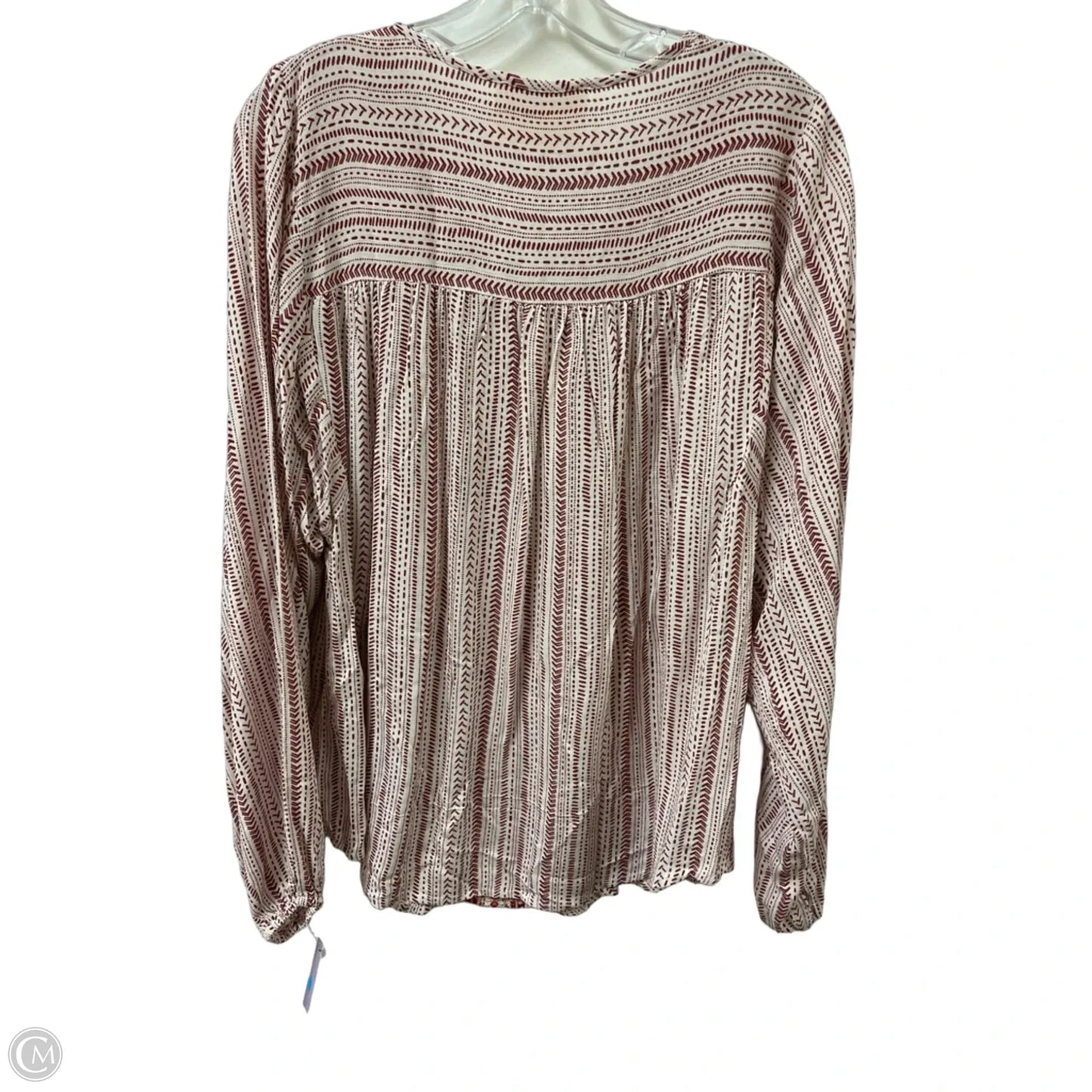 Blouse Long Sleeve By Savanna Jane In Red, Size: L