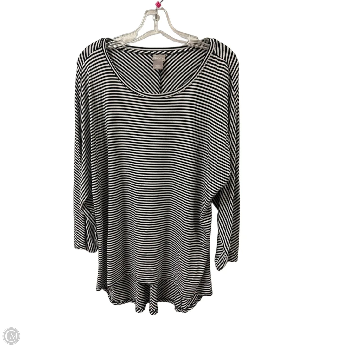 Top Long Sleeve By Chicos In Striped Pattern, Size: Xl