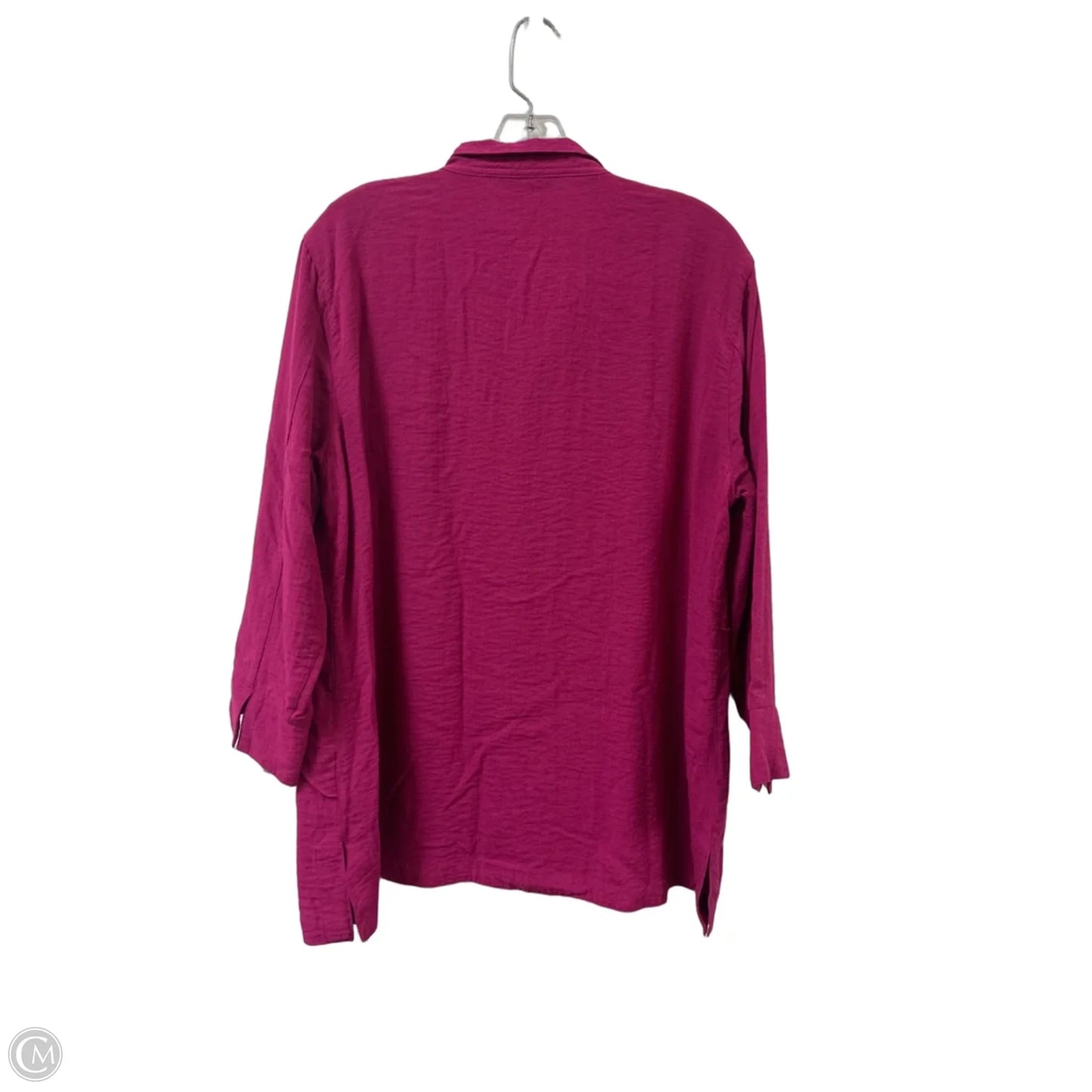 Top Long Sleeve By John Mark In Purple, Size: L