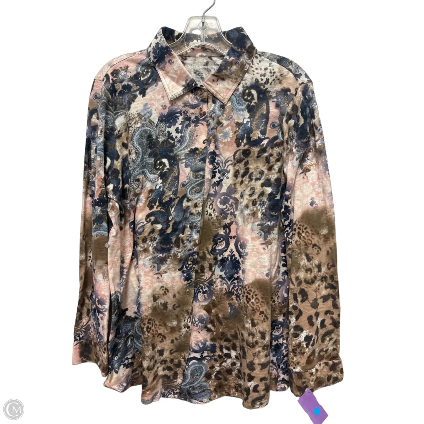Top Long Sleeve By Soft Surroundings In White, Size: Xl