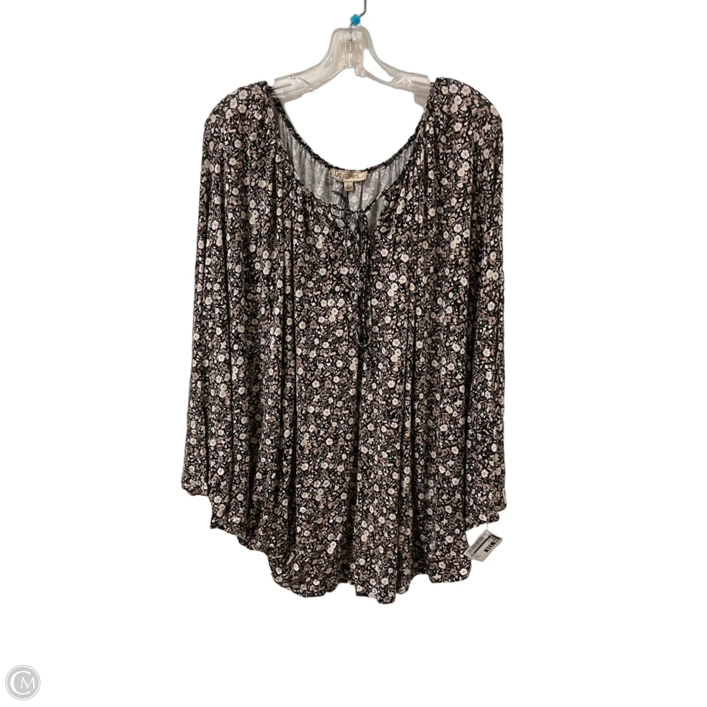 Top Short Sleeve By Dg2 In Black, Size: L