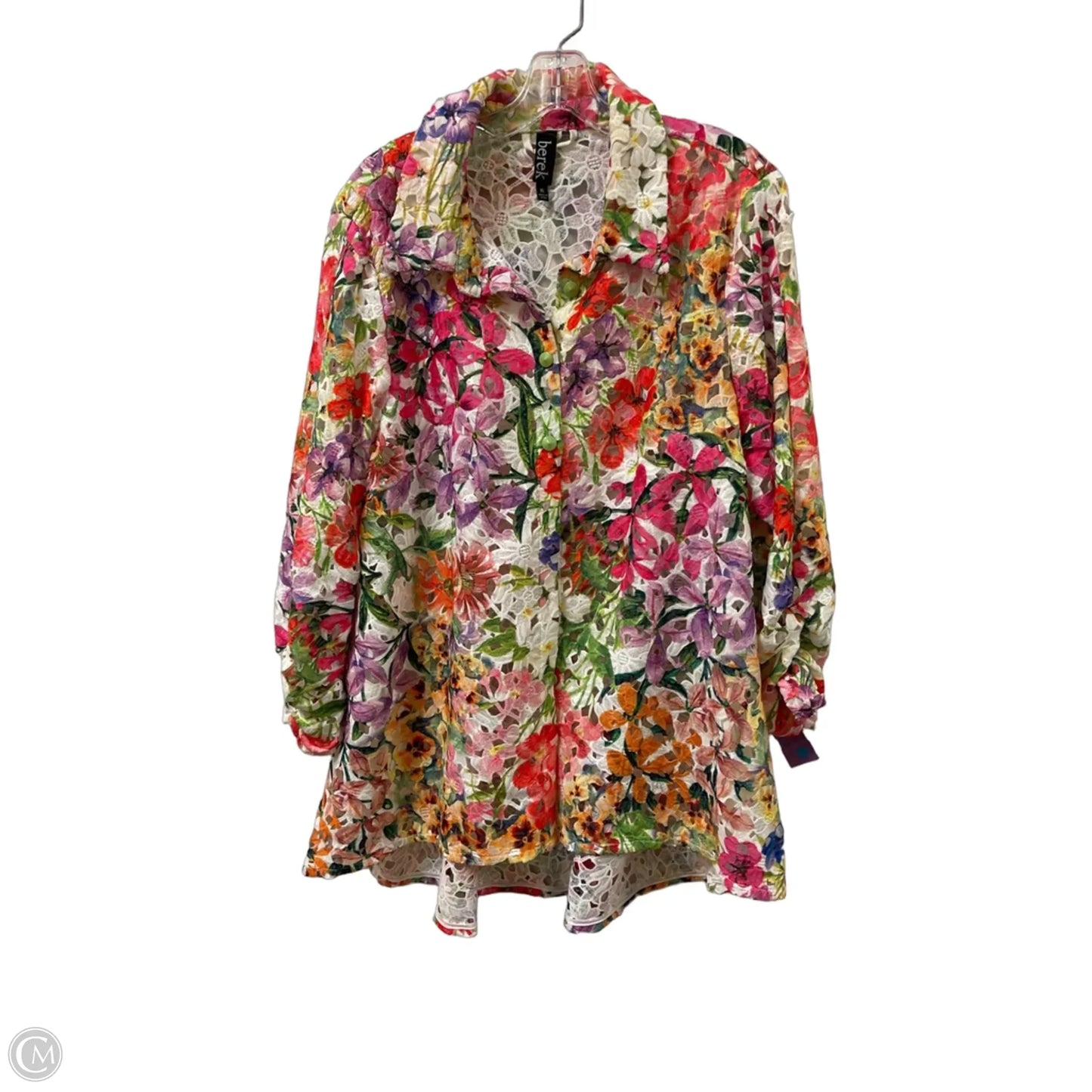 Blazer By Clothes Mentor In Floral Print, Size: Xl