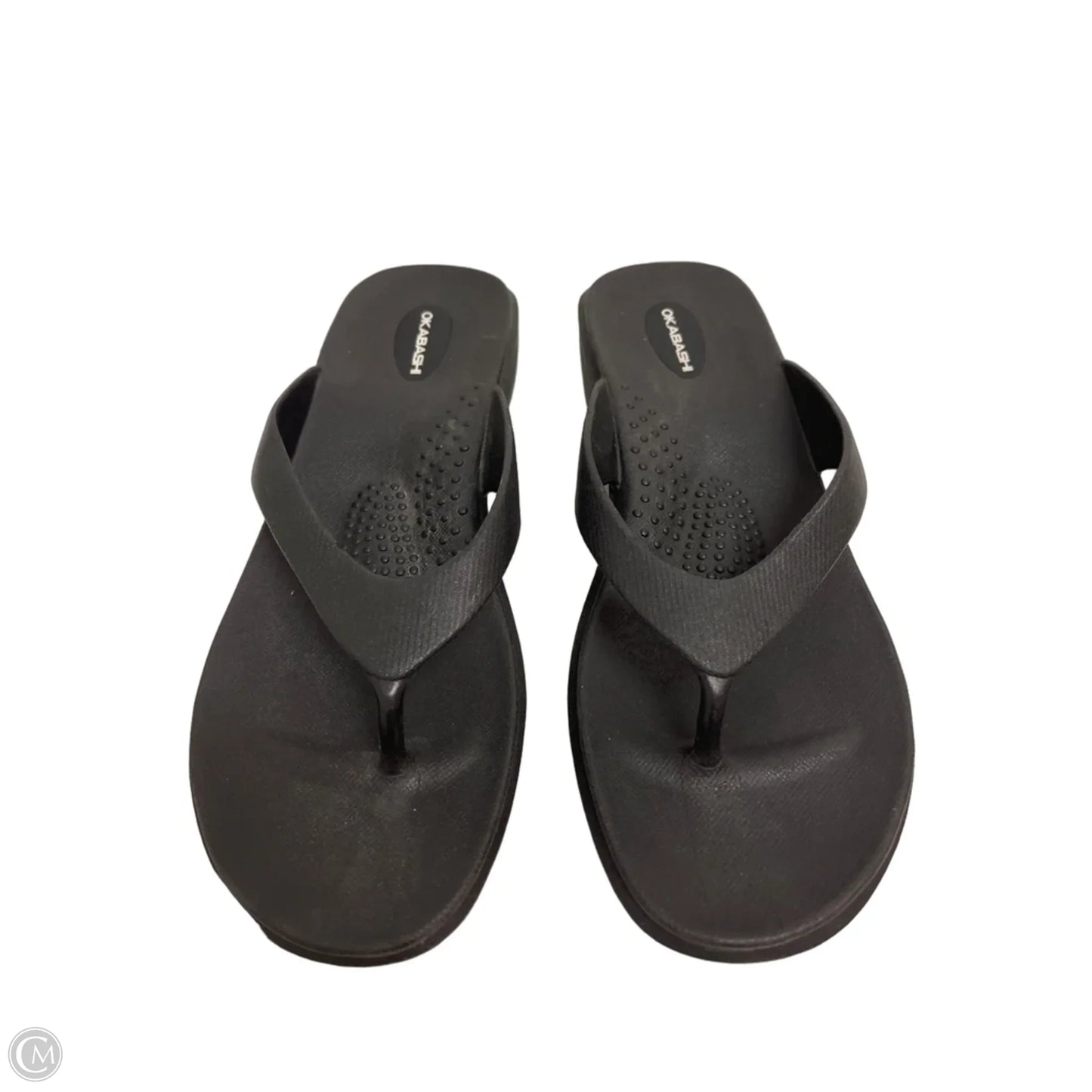 Sandals Flats By Clothes Mentor In Black, Size: 9.5