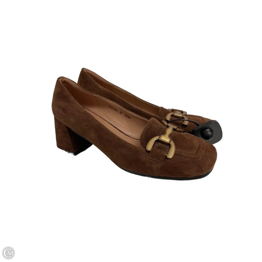 Shoes Heels Block By Anthropologie In Brown, Size: 6.5