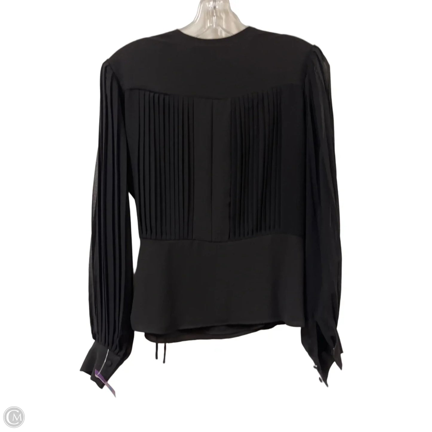 Blouse Long Sleeve By White House Black Market In Black, Size: S