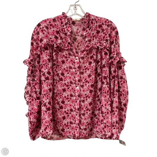 Top Long Sleeve By Clothes Mentor In Pink, Size: S