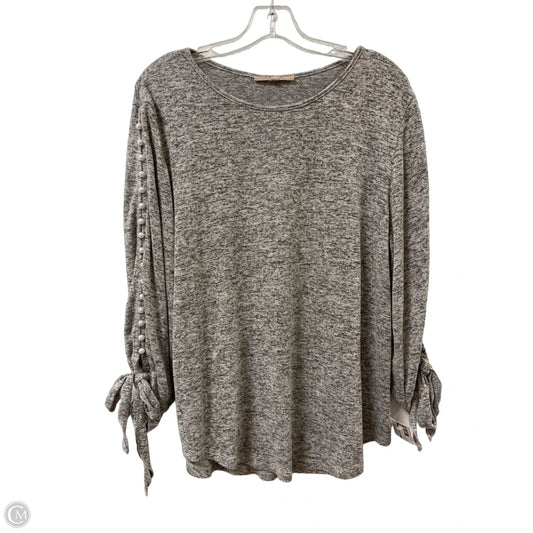 Top Long Sleeve By Clothes Mentor In Grey, Size: L