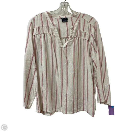 Top Long Sleeve By Splendid In Cream, Size: L
