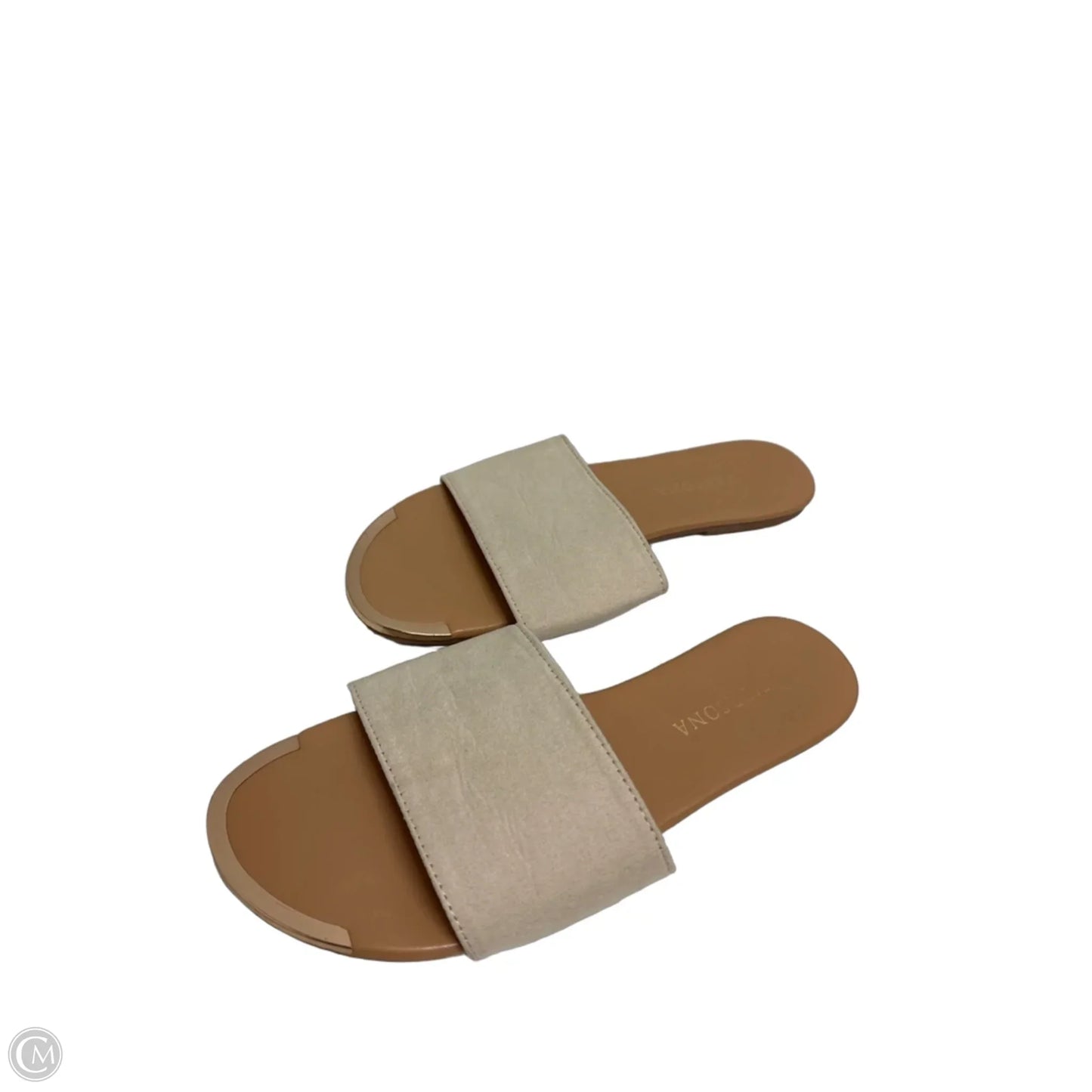 Sandals Flip Flops By Versona In Cream, Size: 8