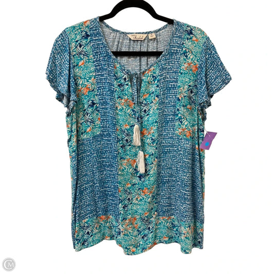 Top Short Sleeve By Clothes Mentor In Blue, Size: M