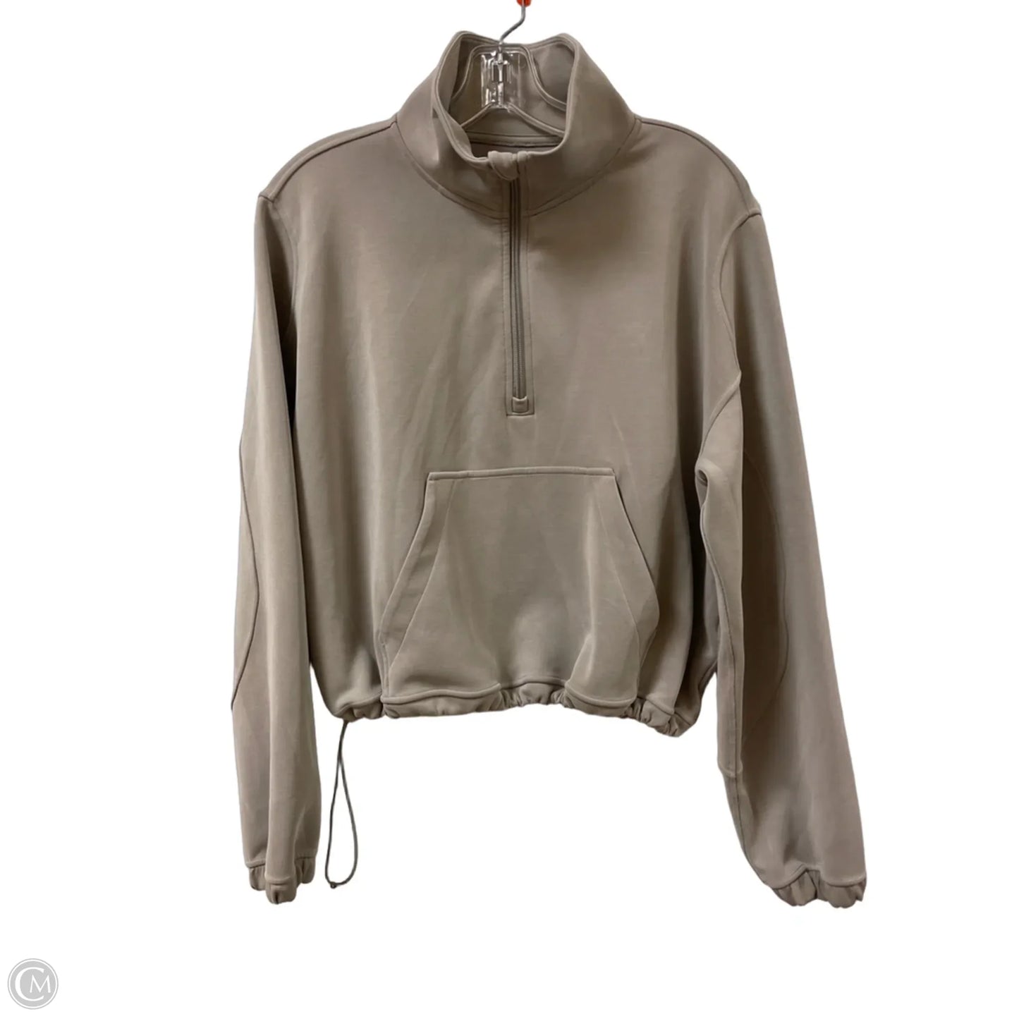 Athletic Sweatshirt Hoodie By Lululemon In Tan, Size: 10