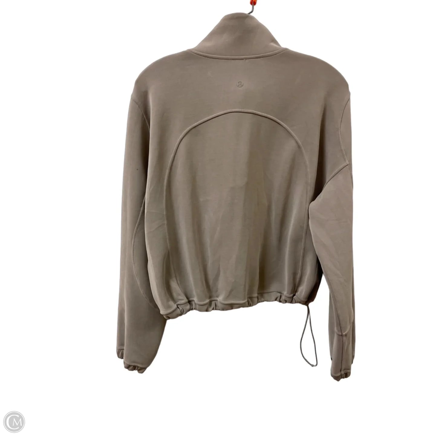 Athletic Sweatshirt Hoodie By Lululemon In Tan, Size: 10