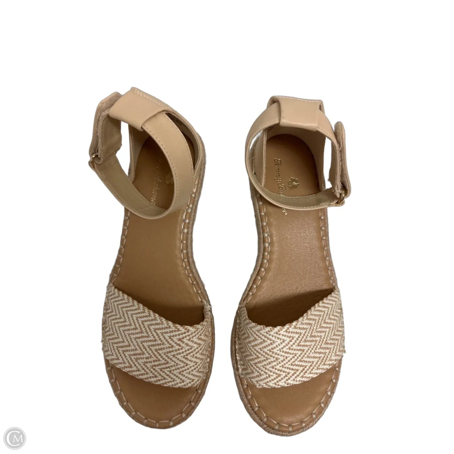 Sandals Heels Wedge By Tommy Bahama In Tan, Size: 7.5