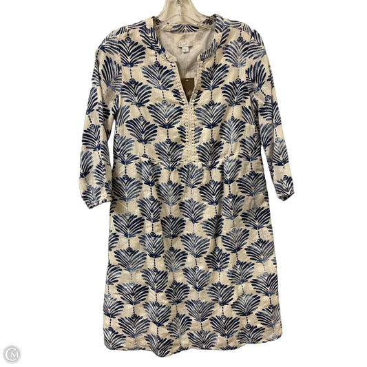 Dress Party Short By J. Jill In Blue & Cream, Size: Xs