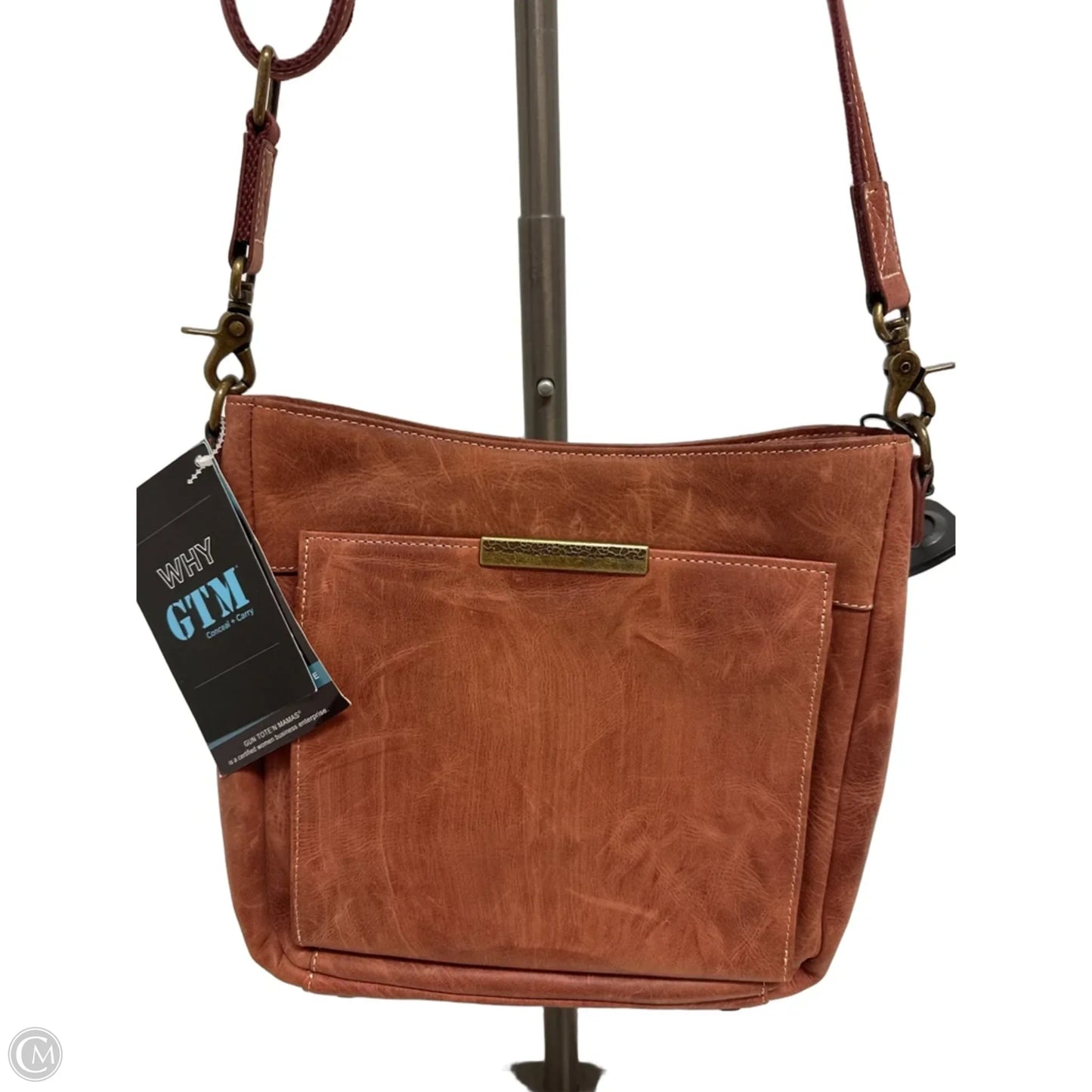 Crossbody Leather By Clothes Mentor, Size: Medium