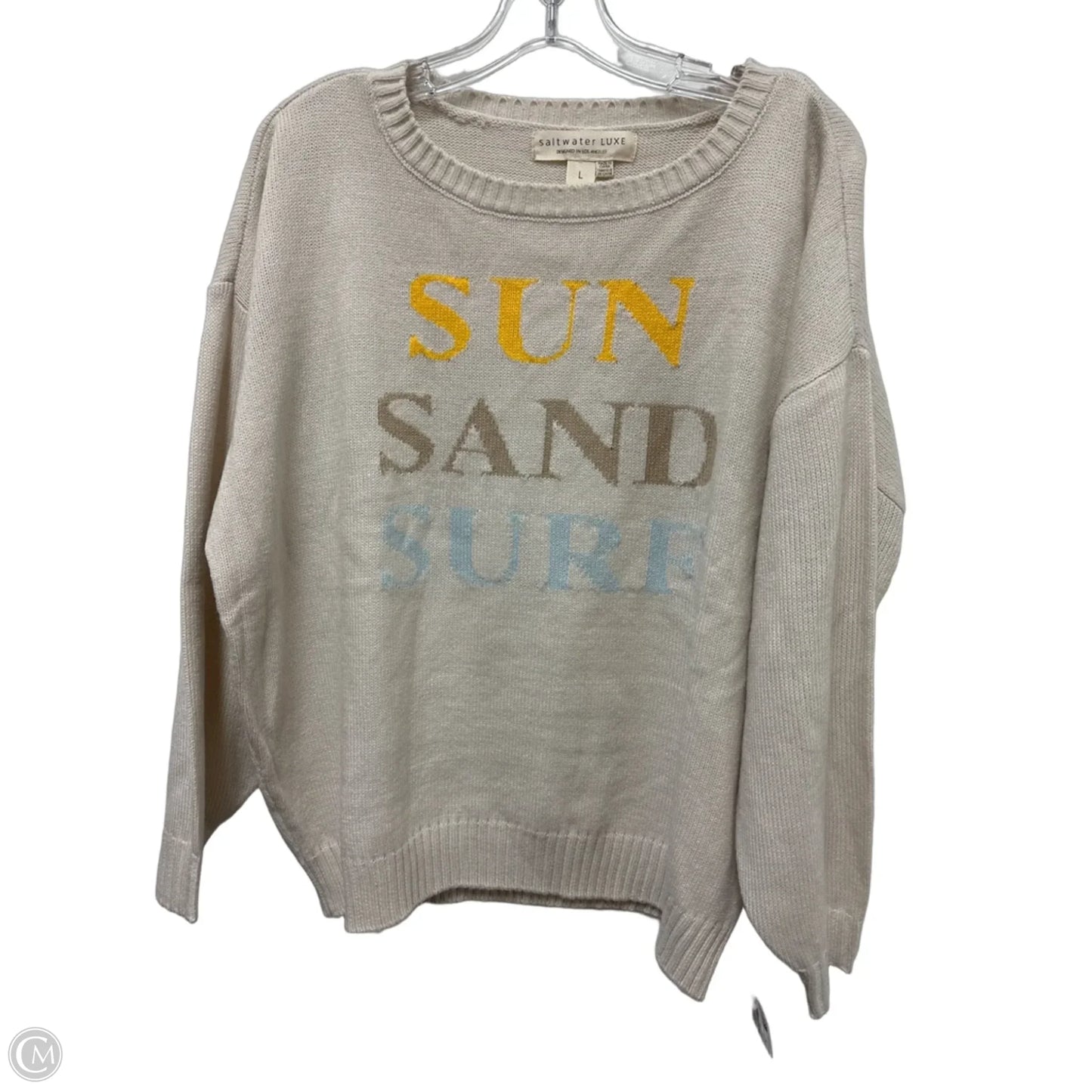 Sweater By Saltwater Luxe In Cream, Size: L