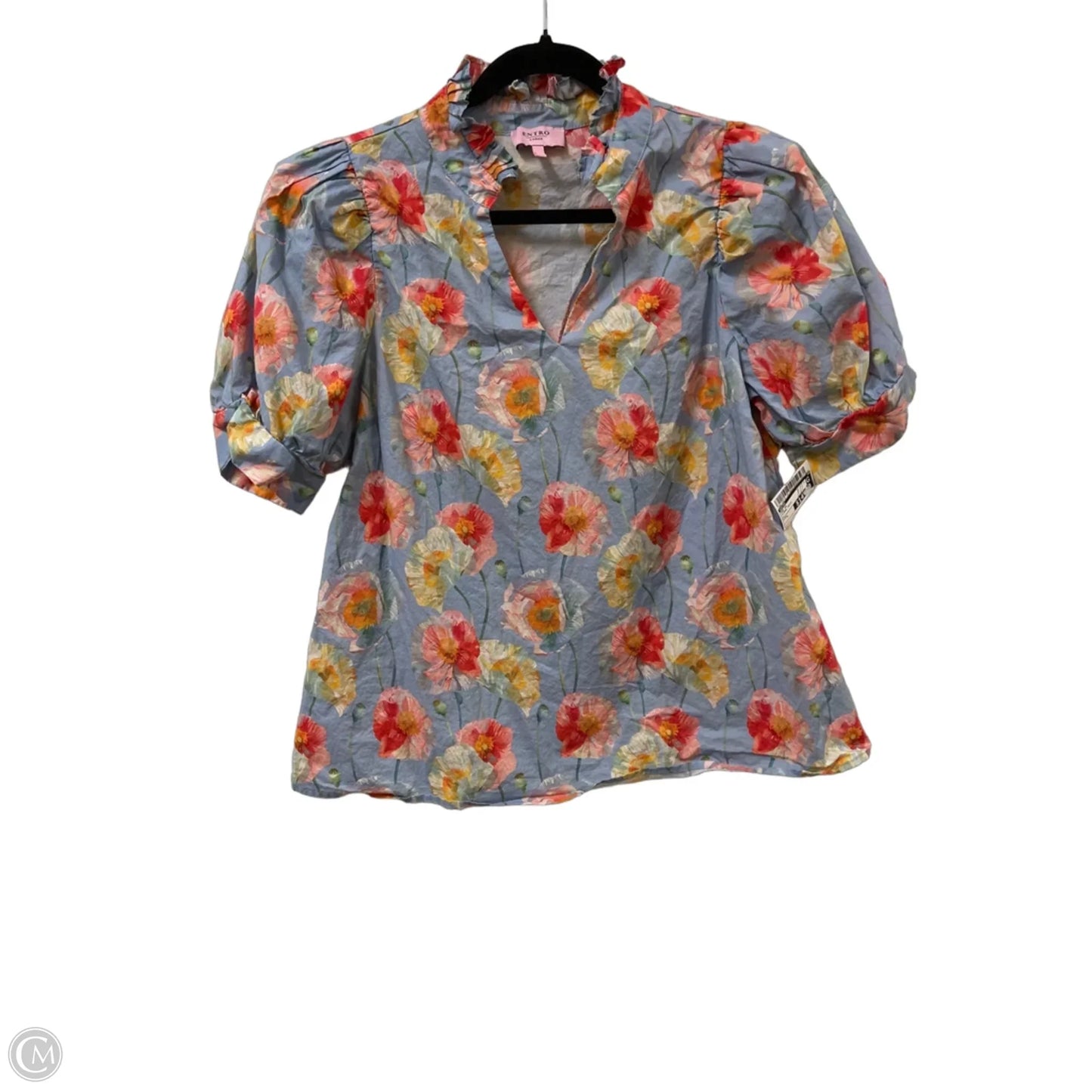 Top Short Sleeve By Entro In Floral Print, Size: L