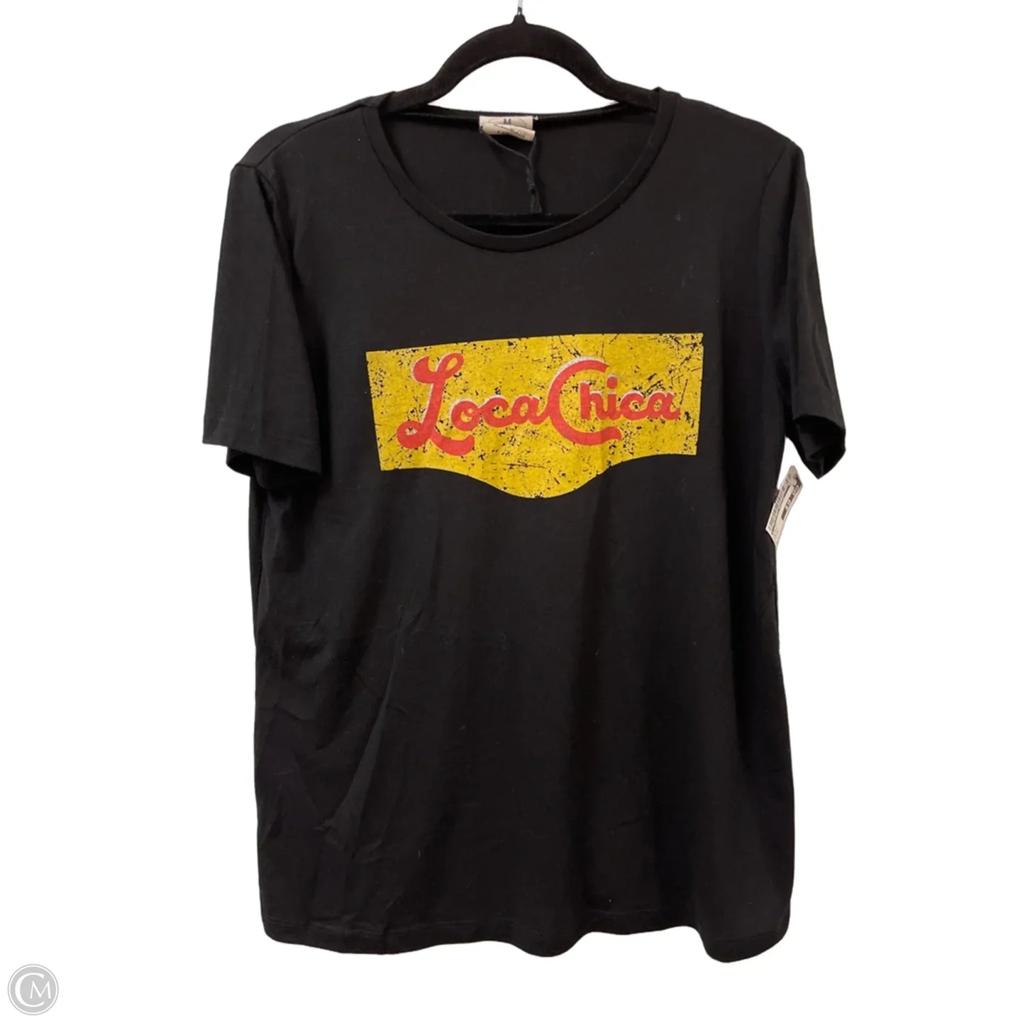 Top Short Sleeve By Clothes Mentor In Black, Size: M