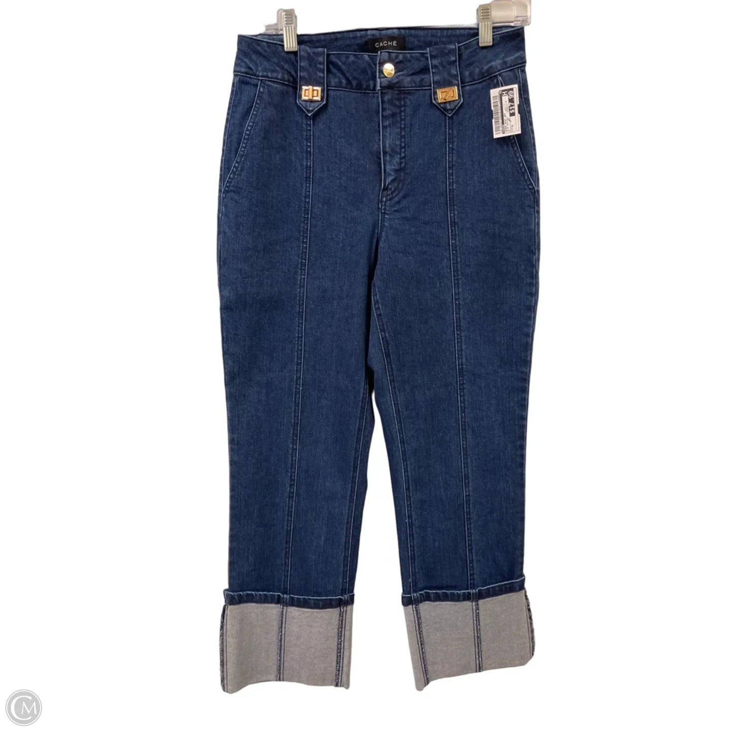 Jeans Boot Cut By Cache In Blue Denim, Size: 6