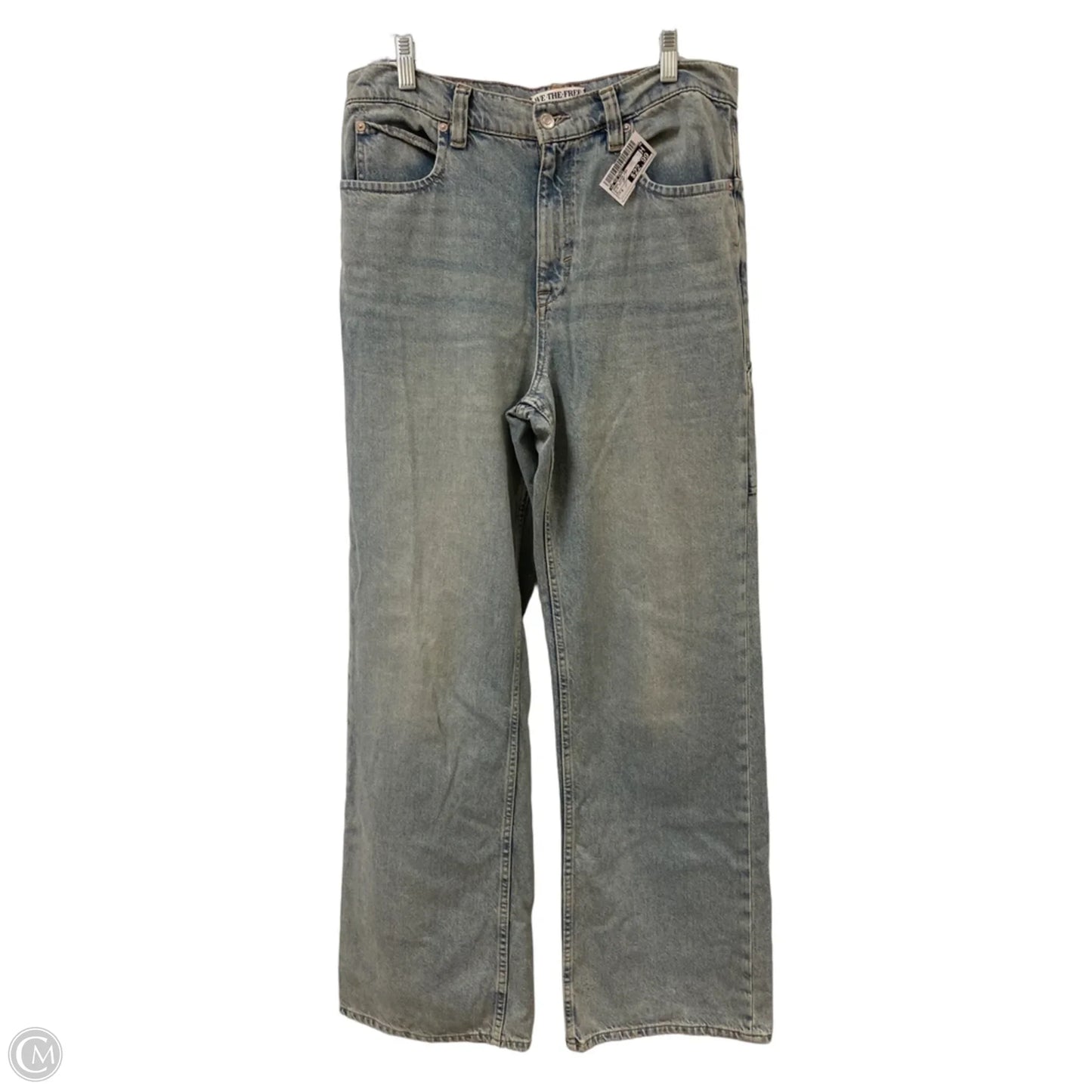 Jeans Wide Leg By We The Free In Blue Denim, Size: 8