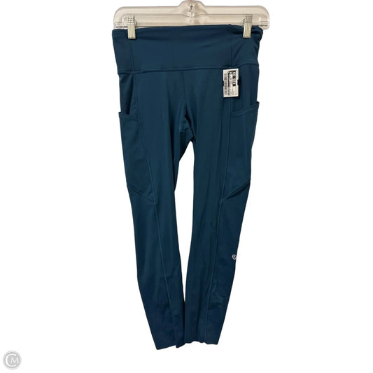 Athletic Leggings Capris By Lululemon In Teal, Size: 6