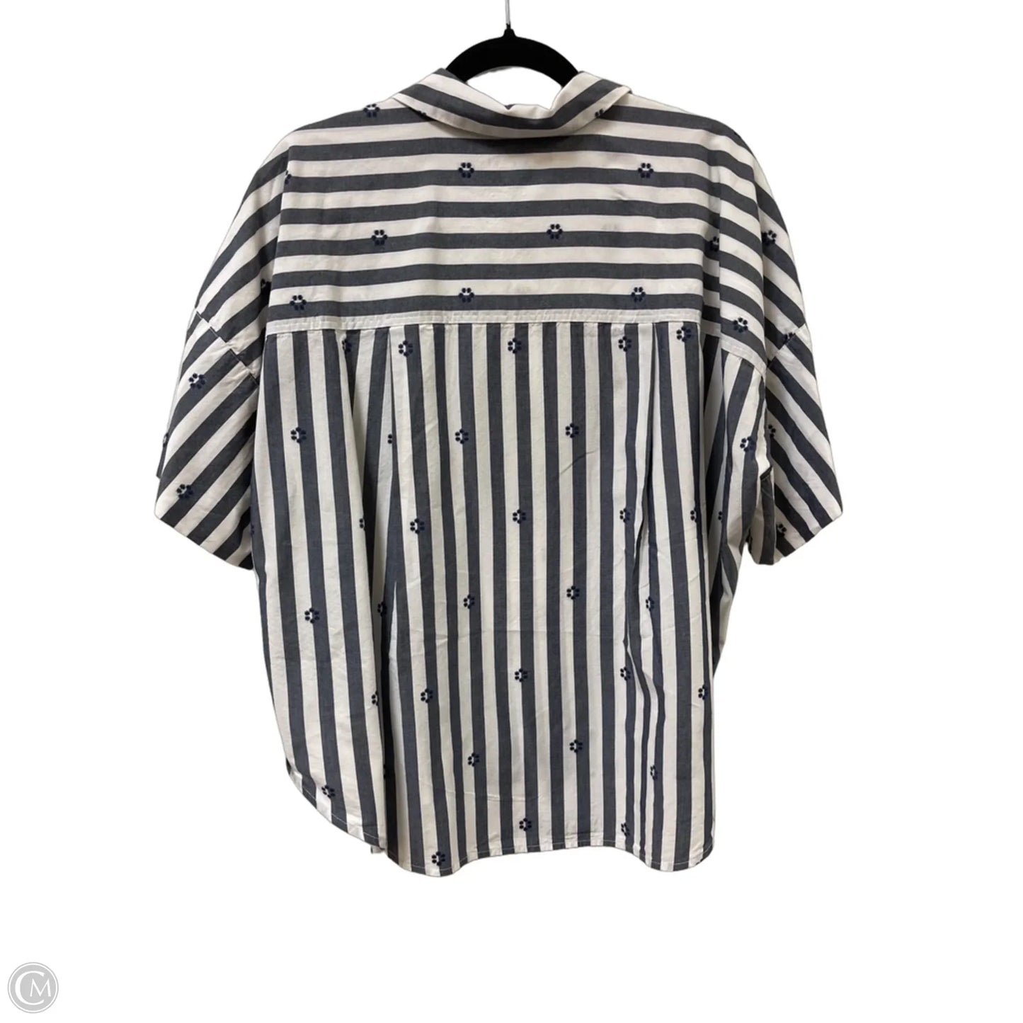 Blouse Short Sleeve By Loft In Blue, Size: S