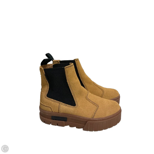 Boots Ankle Heels By Puma In Tan, Size: 7
